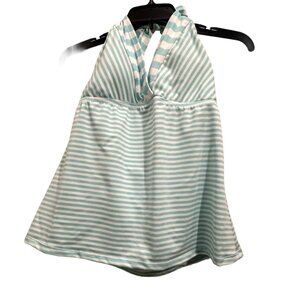 Women's Green | White Swimsuit Top XL